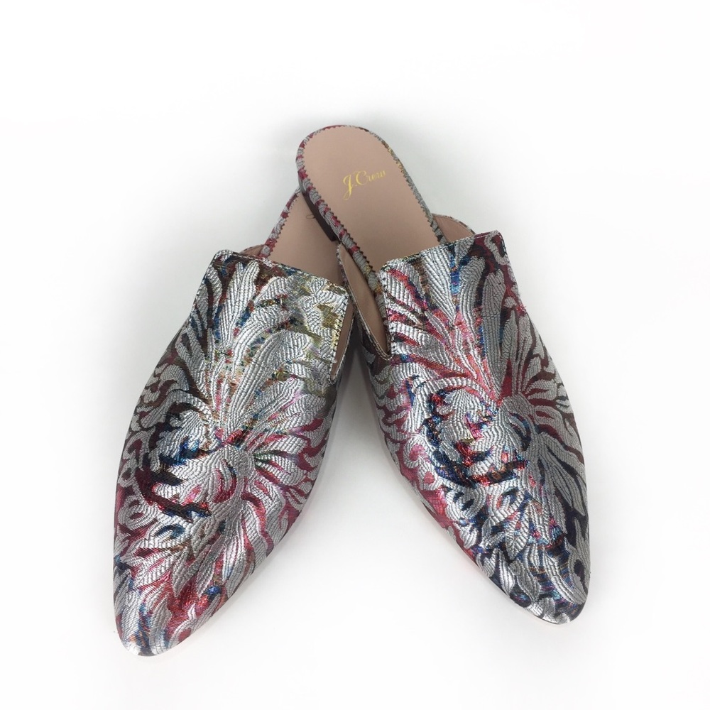 J. Crew Marina Slides Jacquard Fantasia Sz 9.5 NEW - Picture 5 of 13